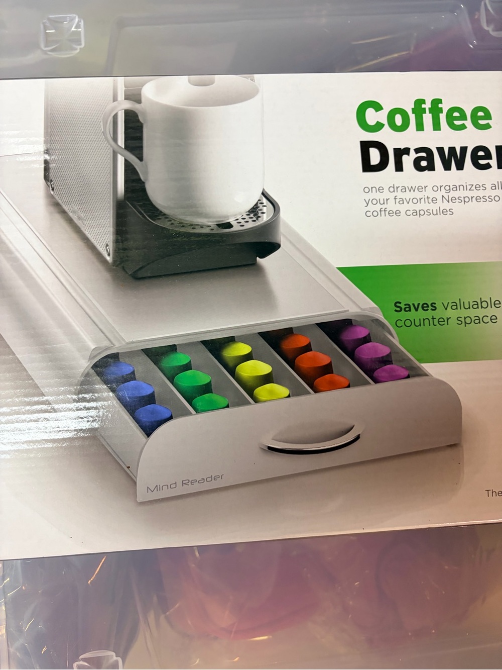 White Coffee Capsule Drawer Organizer